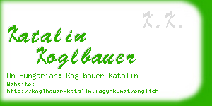 katalin koglbauer business card